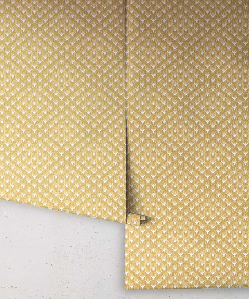 Scallop Wallpaper, Antique Moss