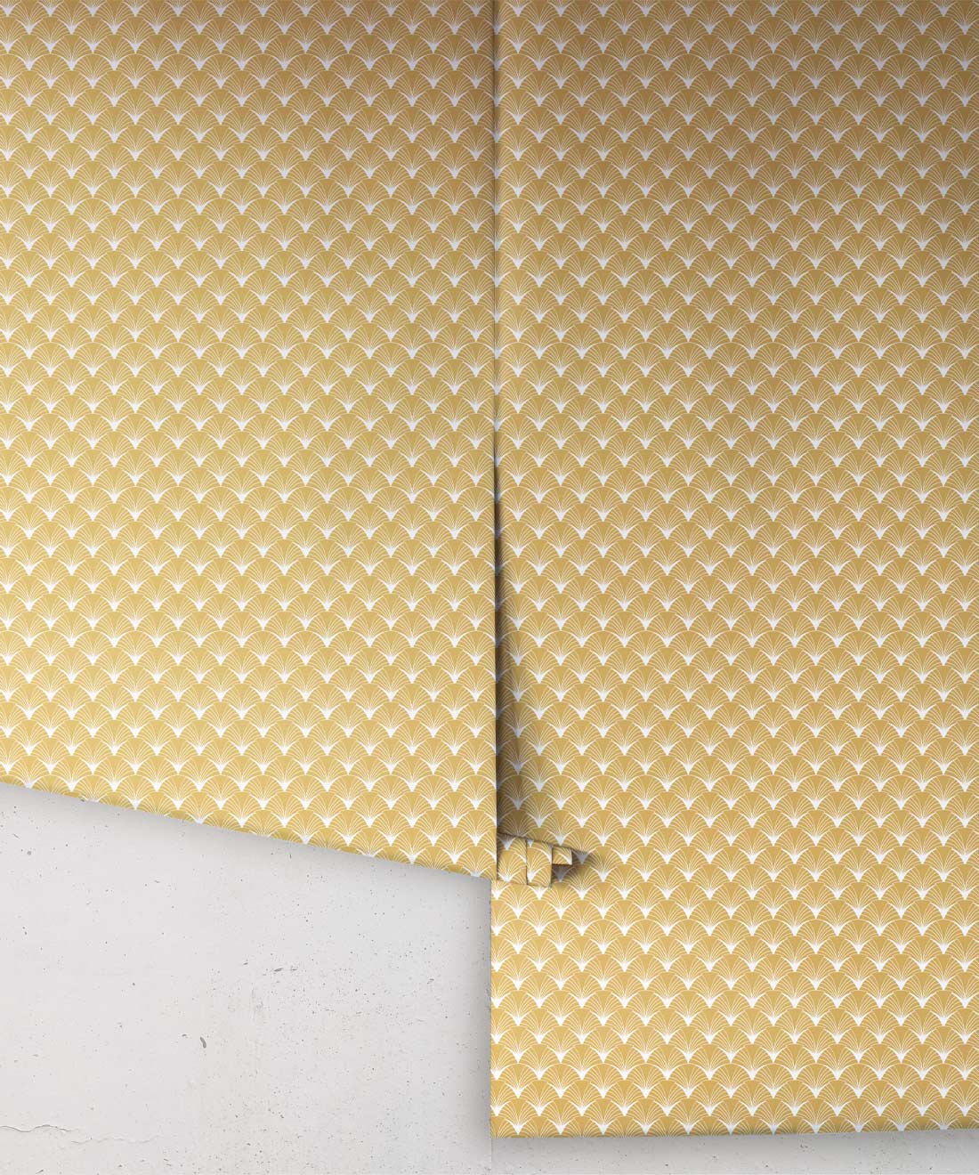 Scallop Wallpaper, Antique Moss