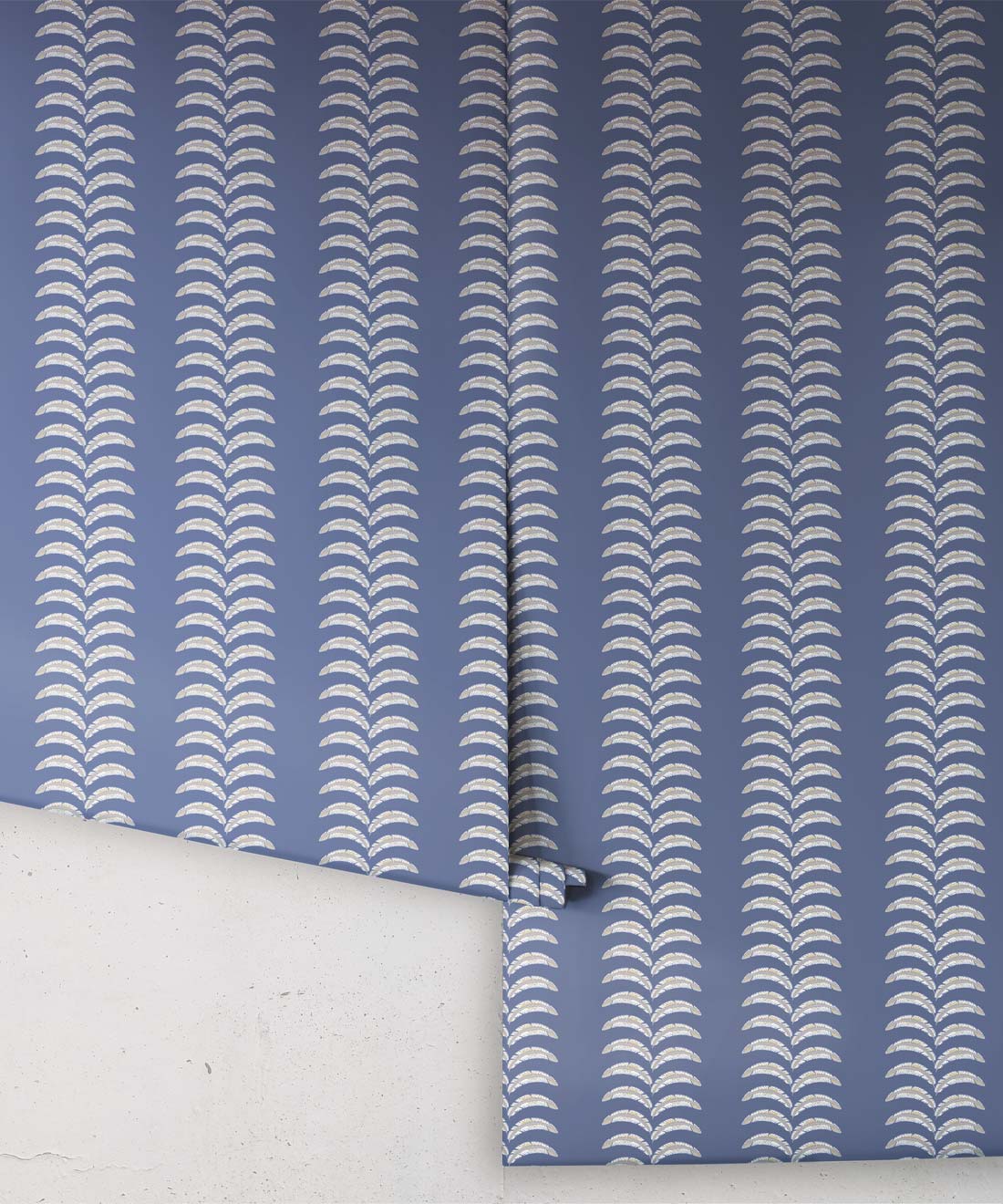 Travelling Vine Wallpaper, Classic Blue