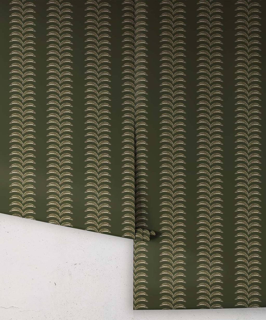 Travelling Vine Wallpaper, Ivy Green