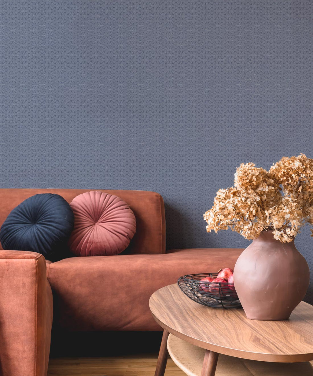 Triangles Wallpaper, Classic Blue