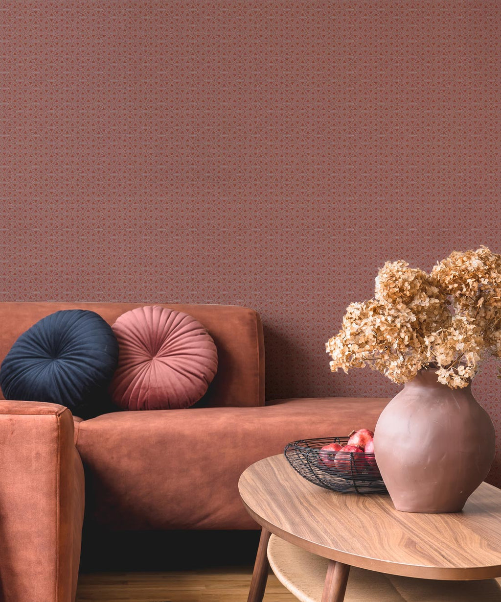 Triangles Wallpaper, Ginger Spice