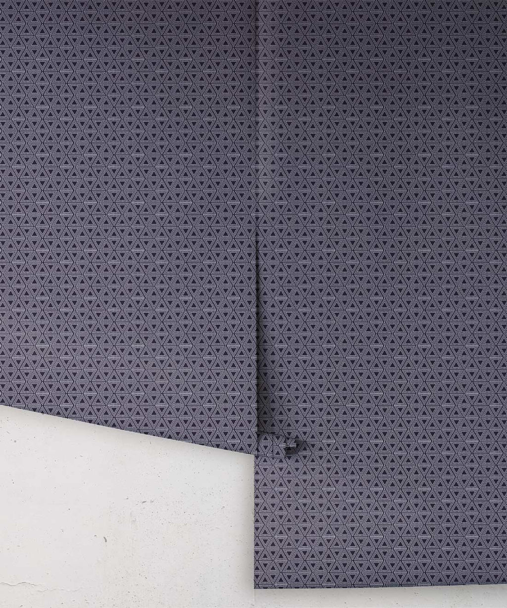 Triangles Wallpaper, Indigo