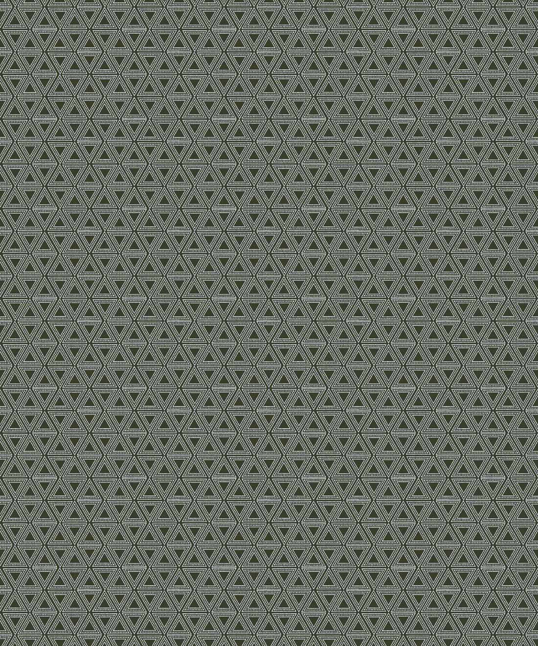 Triangles Wallpaper, Ivy Green