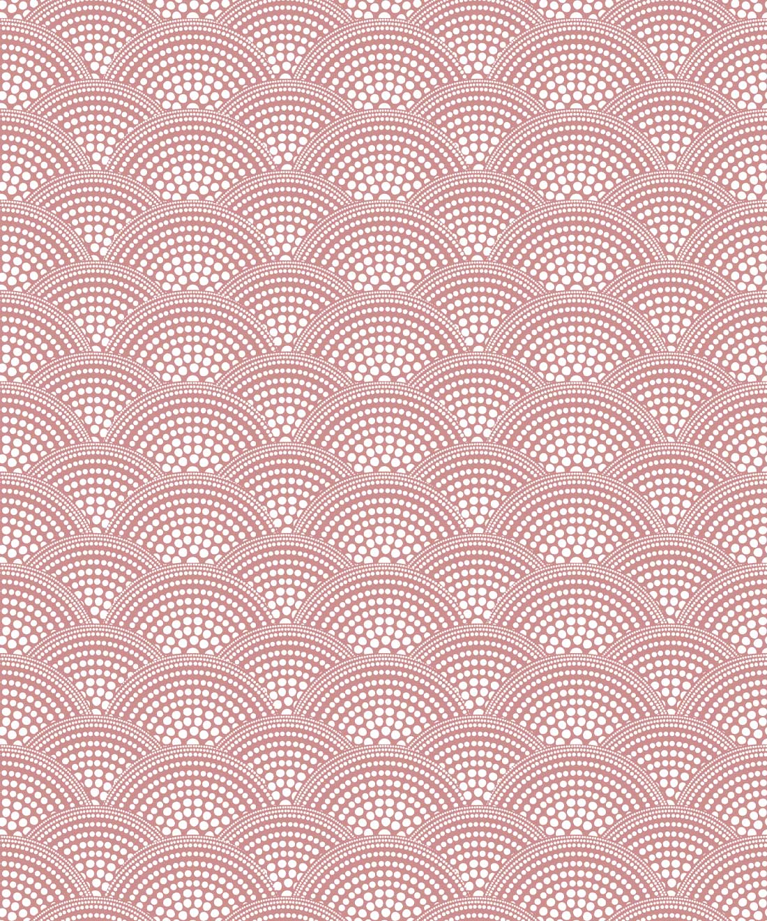 Dot Scallop Wallpaper, Cherry Blossom