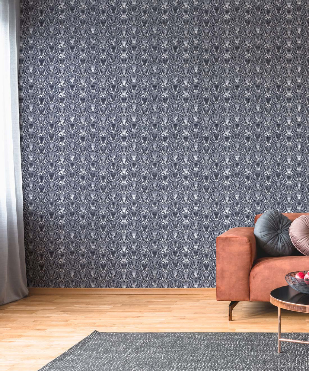 Dot Scallop Wallpaper, Riverbank