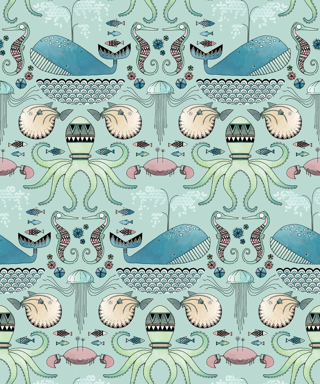 Under The Sea Wallpaper, Blue