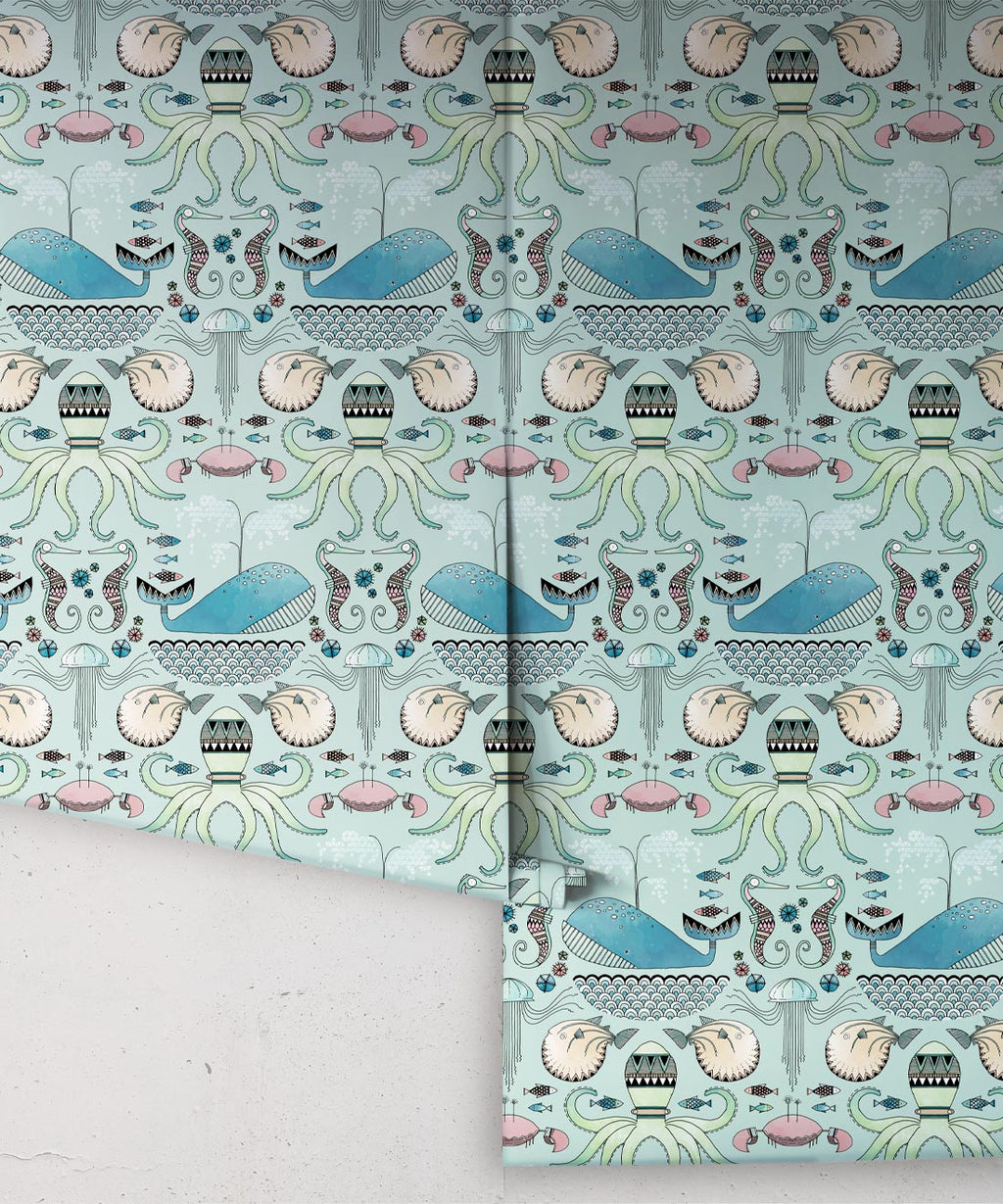 Under The Sea Wallpaper, Blue
