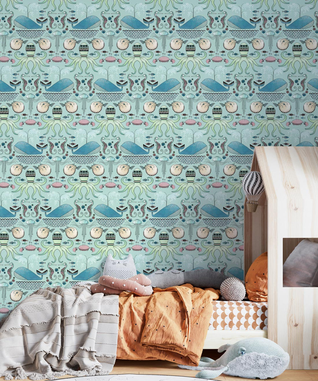 Under The Sea Wallpaper, Blue