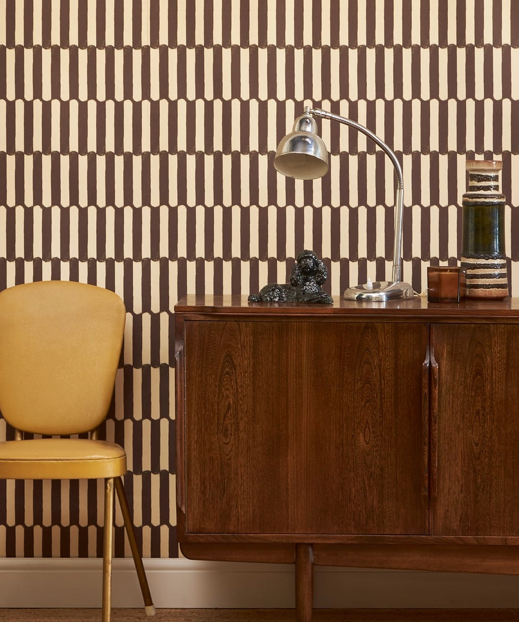 Glaze Wallpaper, Umber