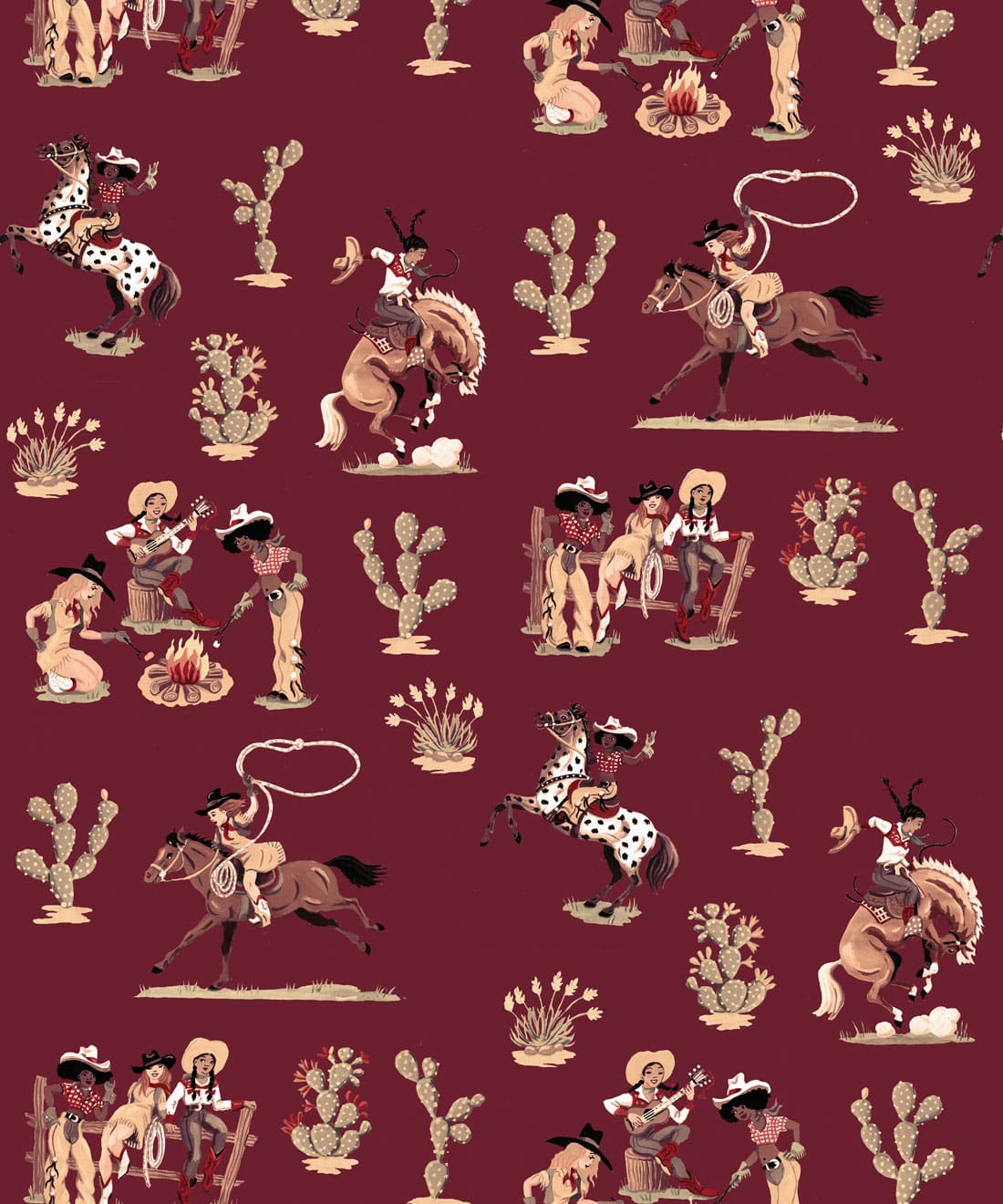 Cliftonville Cowgirls Wallpaper, Bandana