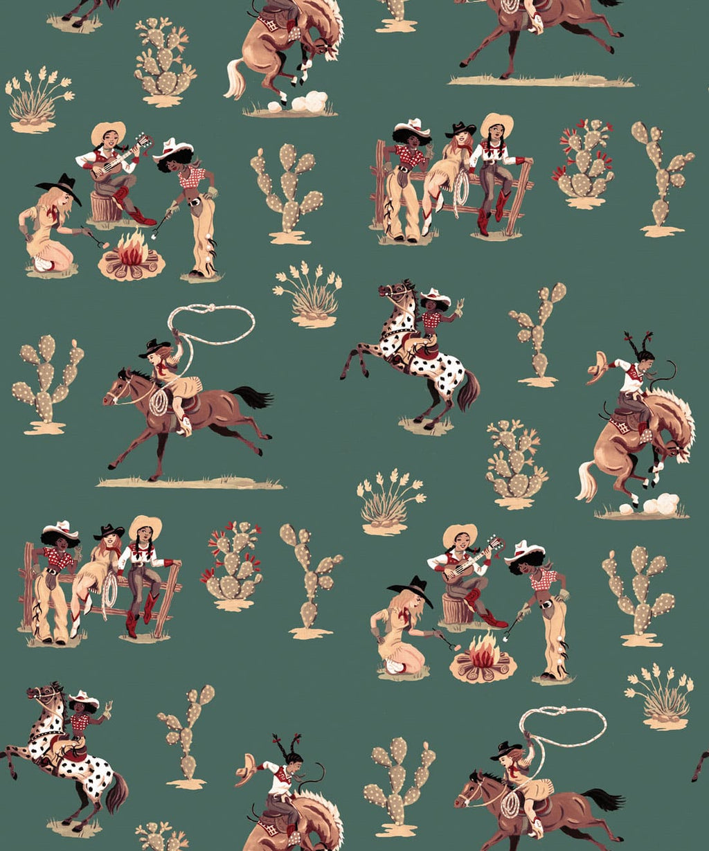 Cliftonville Cowgirls Wallpaper, Mirage