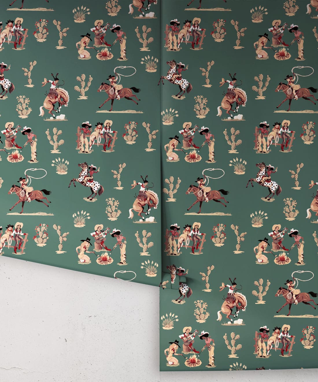 Cliftonville Cowgirls Wallpaper, Mirage