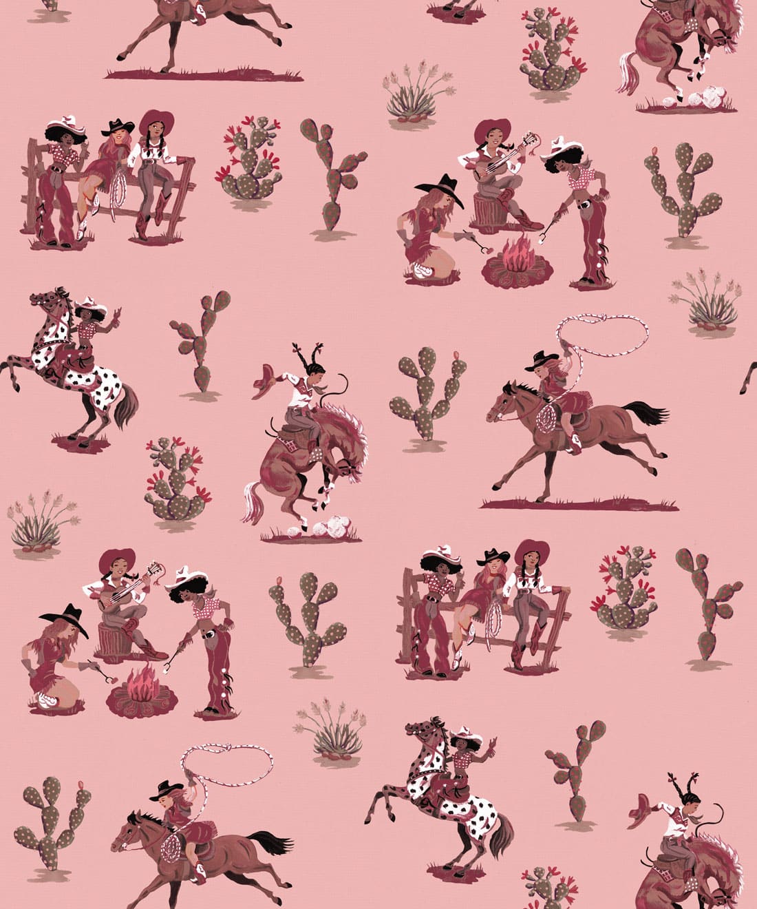 Cliftonville Cowgirls Wallpaper, Motel