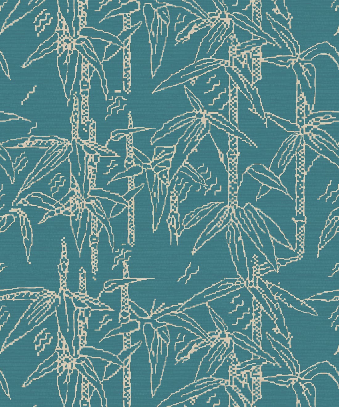 Bamboo Stitch Wallpaper, Cerulean