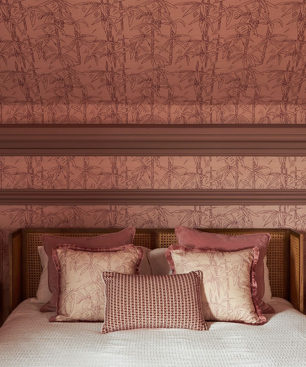 Bamboo Stitch Wallpaper, Dusty