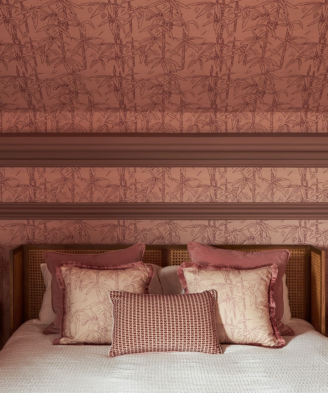 Bamboo Stitch Wallpaper, Dusty
