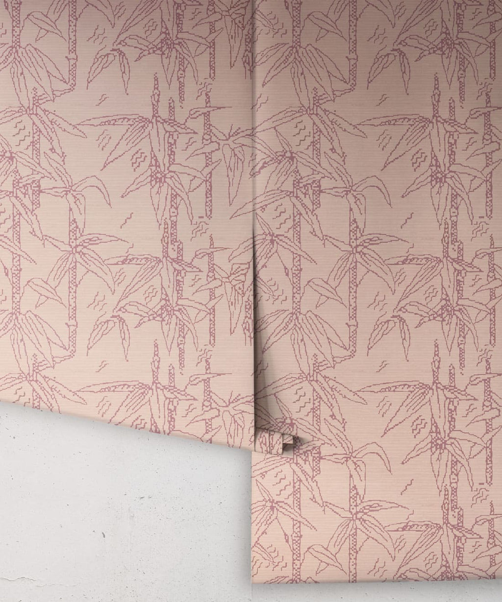 Bamboo Stitch Wallpaper, Dusty