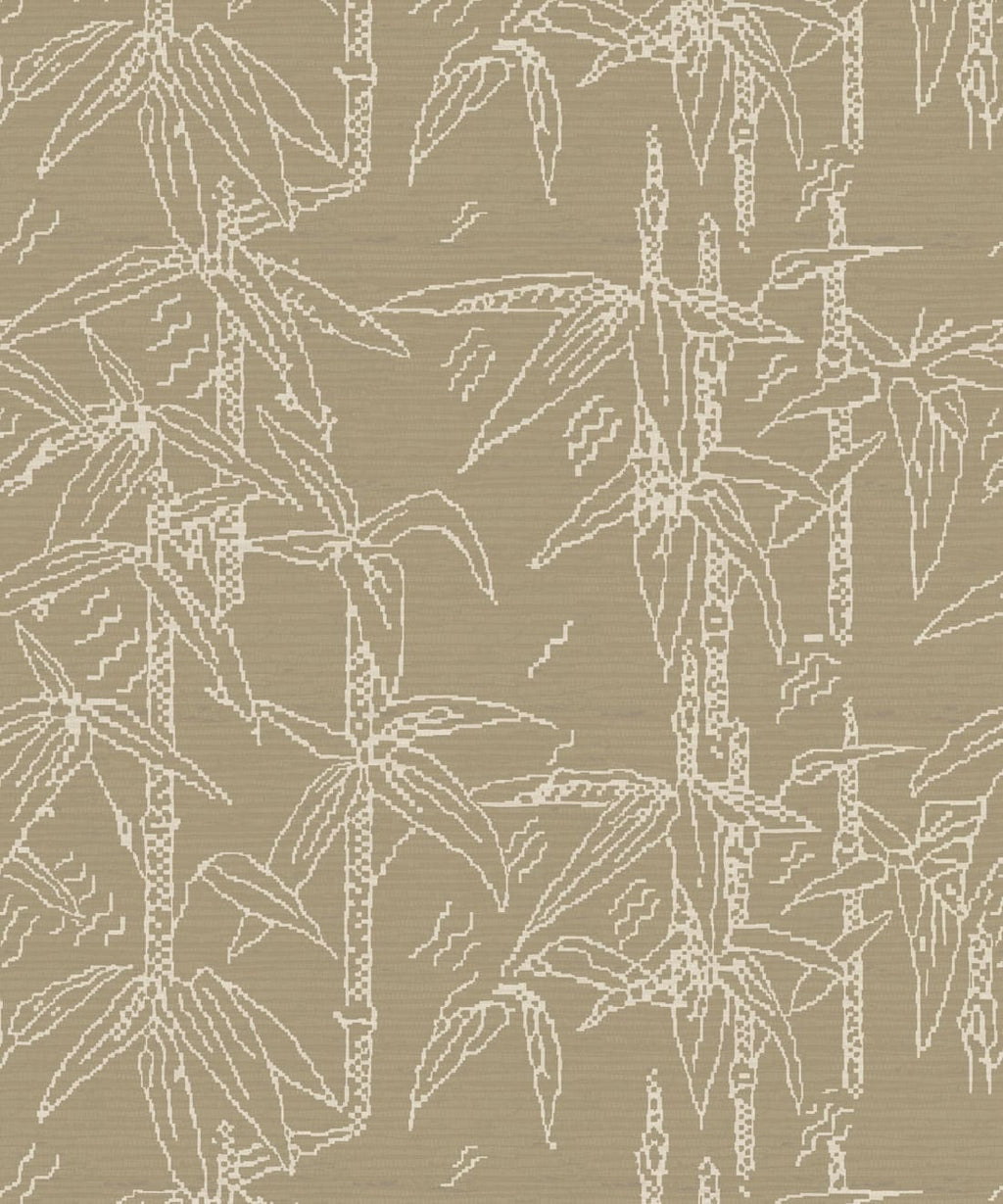 Bamboo Stitch Wallpaper, Sepia