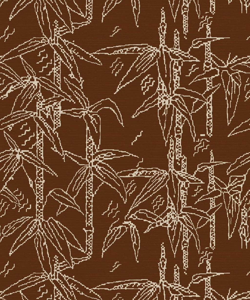 Bamboo Stitch Wallpaper, Umber