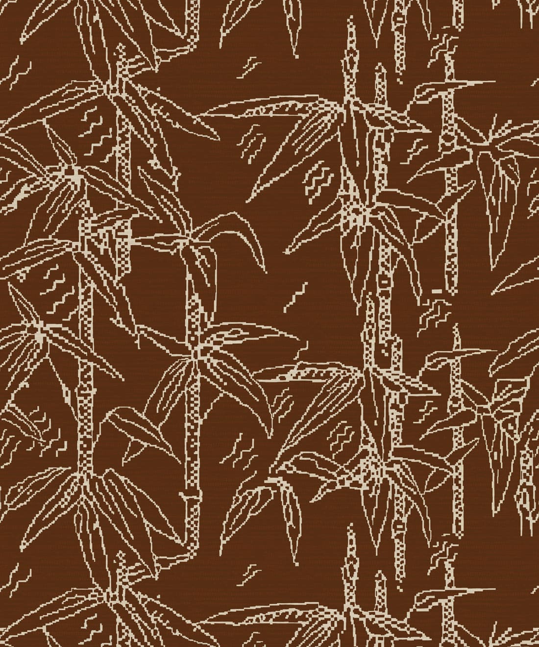 Bamboo Stitch Wallpaper, Umber