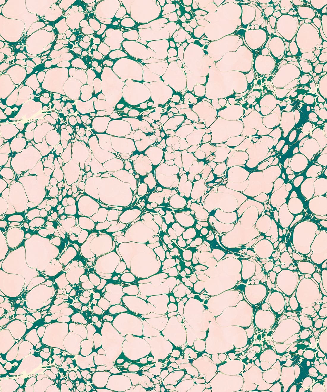 Margate Marble Wallpaper, Emerald Pinky