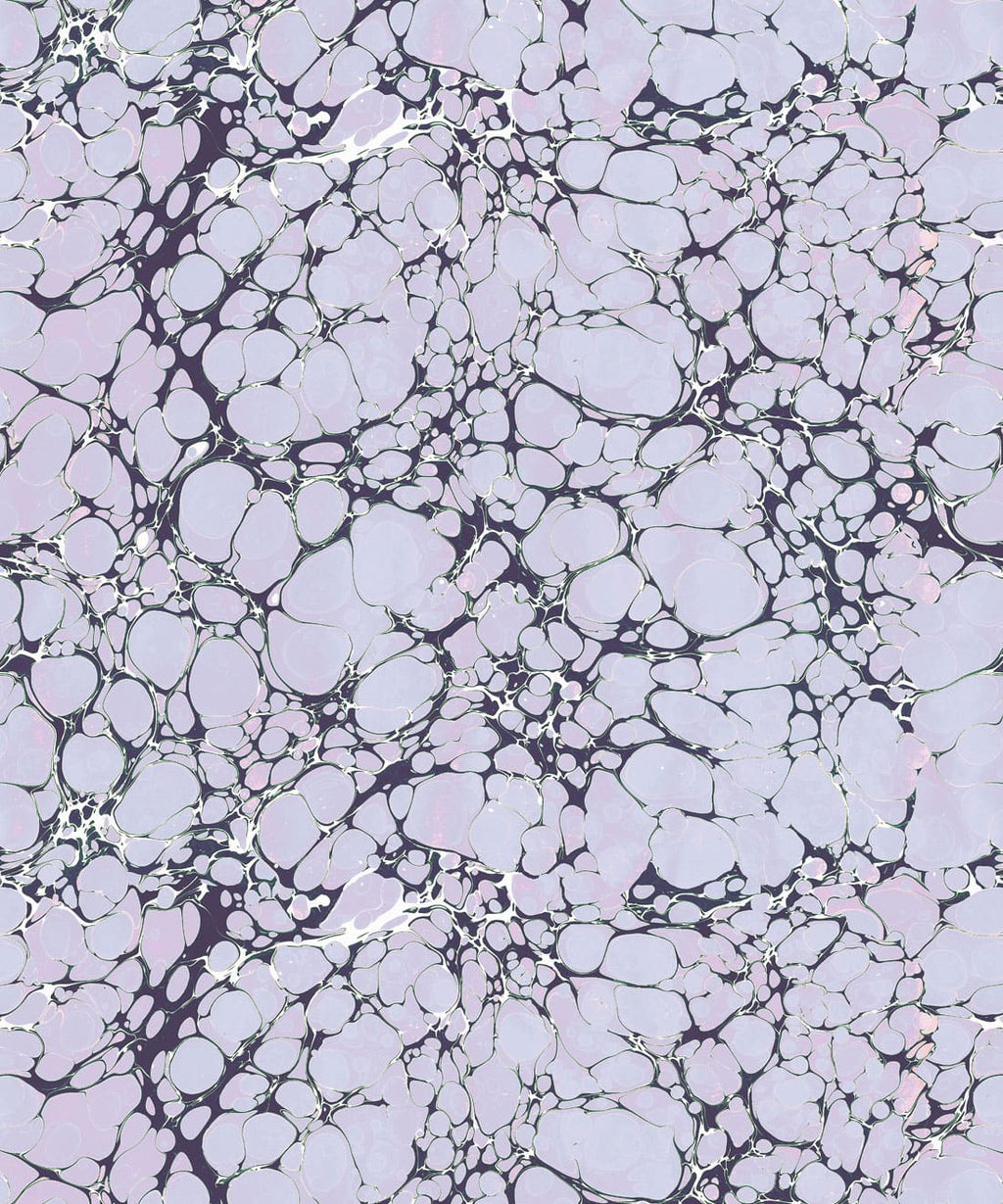 Margate Marble Wallpaper, Midnight Lavender
