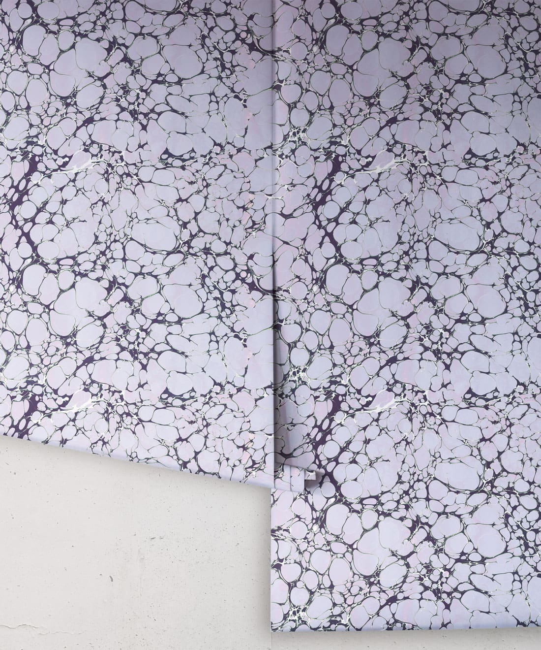 Margate Marble Wallpaper, Midnight Lavender