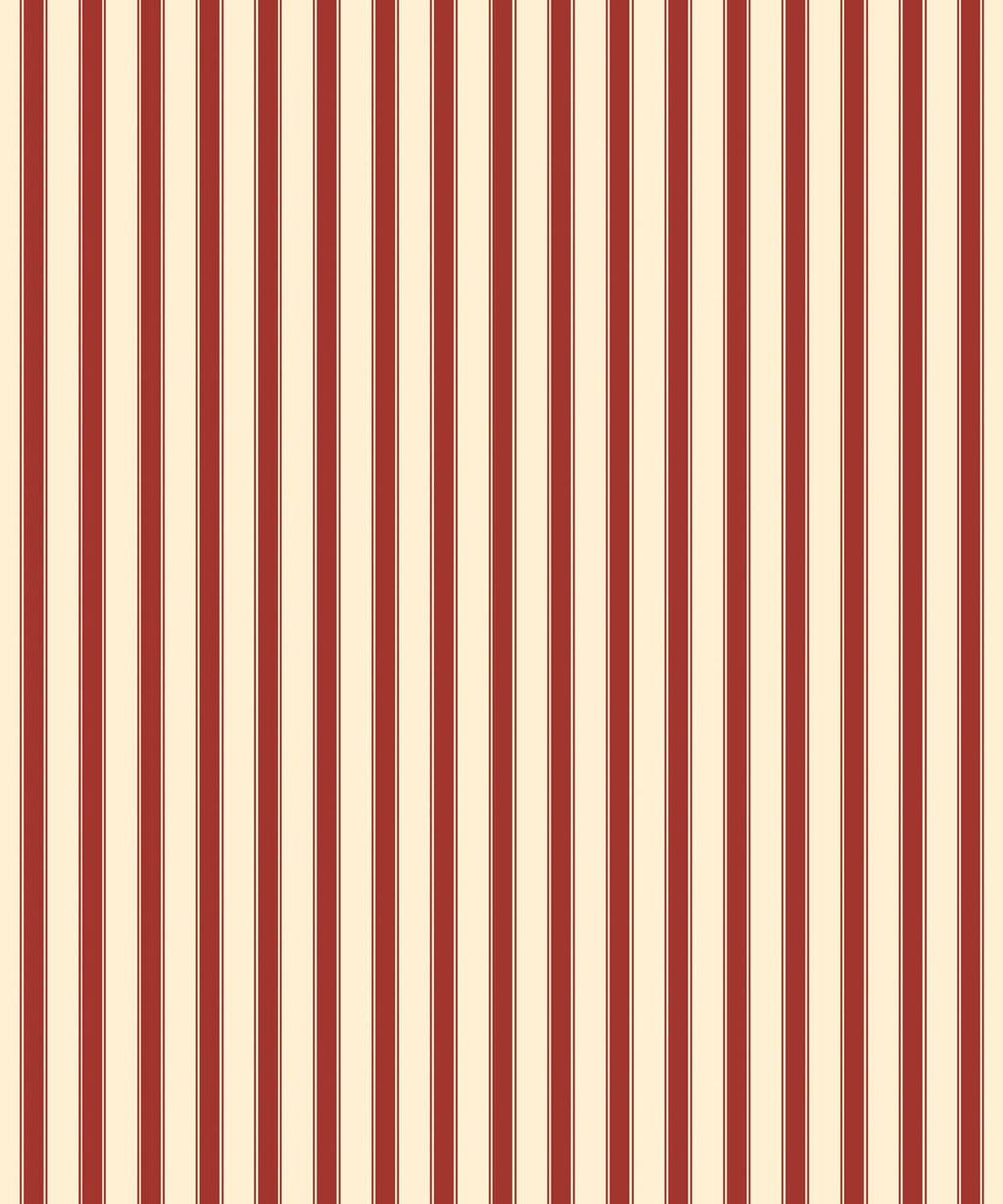 Nanny’s Stripe Wallpaper, Poppy