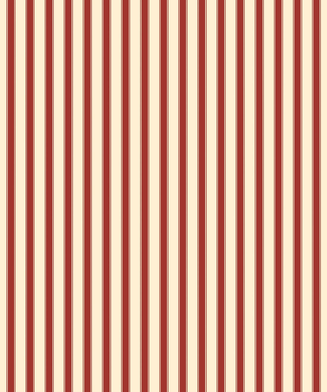 Nanny’s Stripe Wallpaper, Poppy
