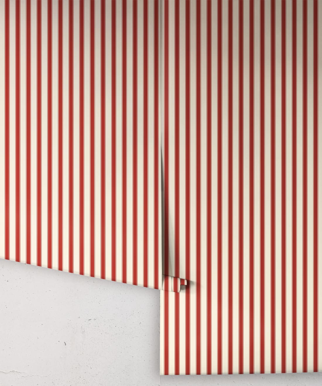 Nanny’s Stripe Wallpaper, Poppy