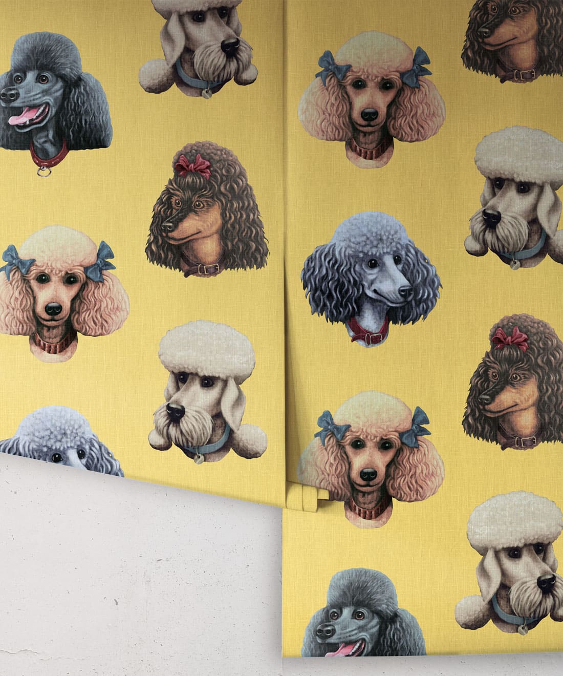 Poodle Parlour Wallpaper, Retro