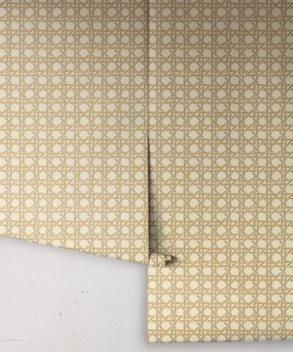 Rattan Wallpaper, Sepia