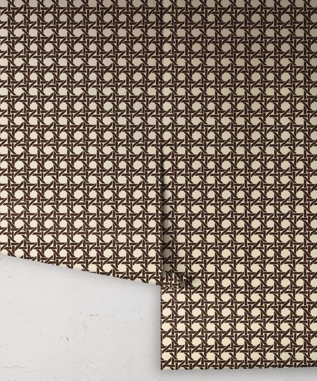Rattan Wallpaper, Umber