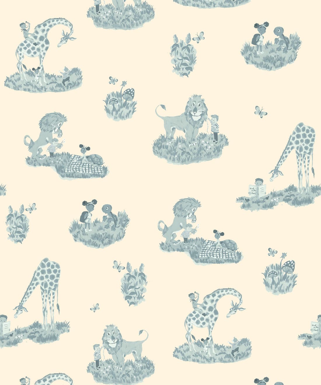 Story Time Wallpaper, Bluebell