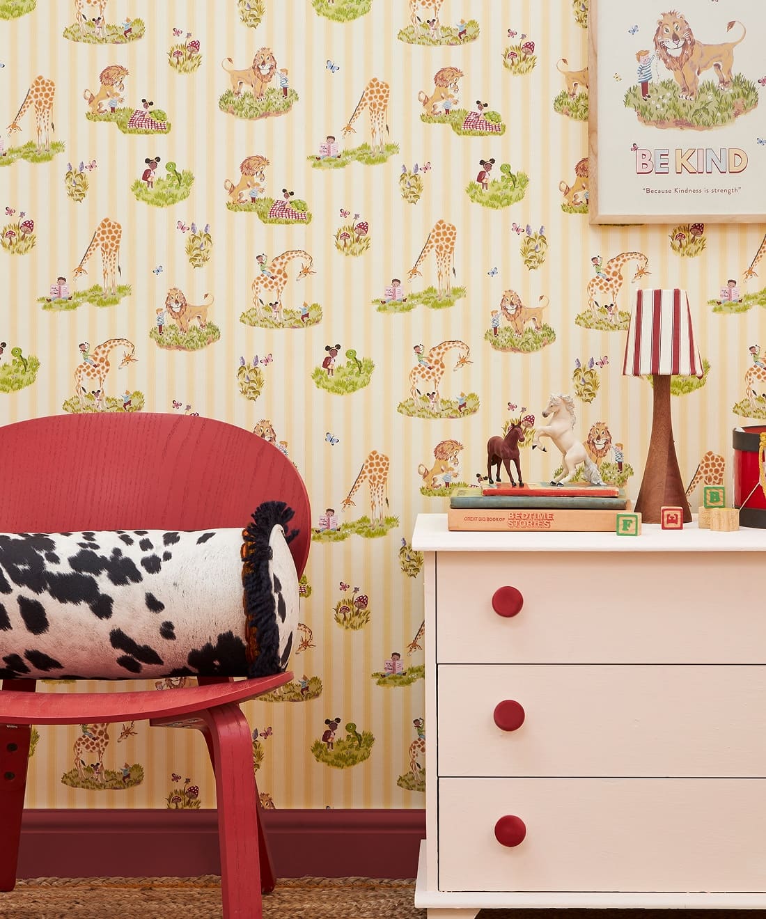 Story Time Wallpaper, Daisy Stripe