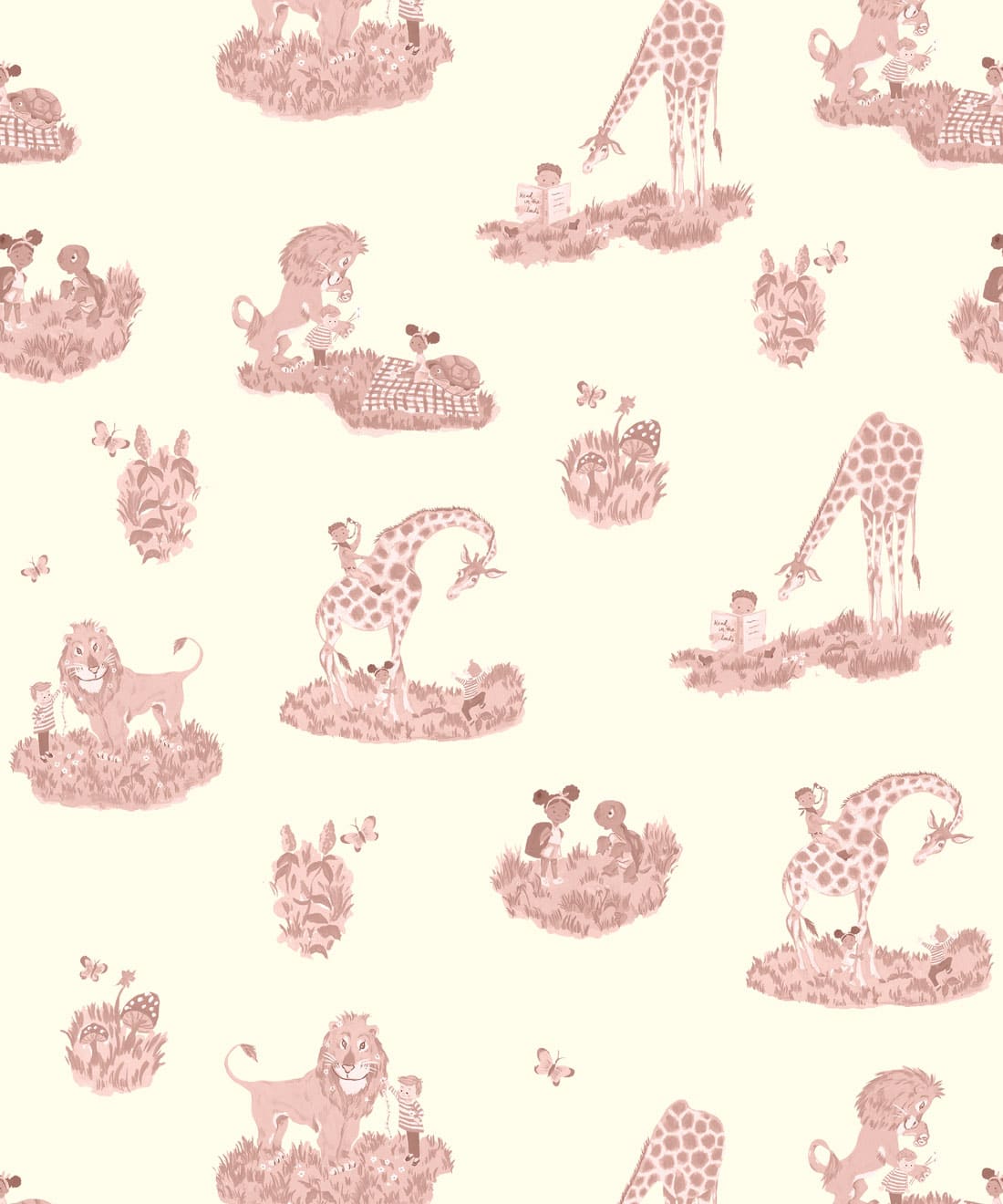 Story Time Wallpaper, Rose