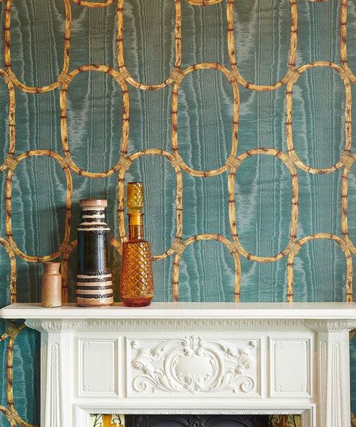 Tea Room Wallpaper, Lagoon
