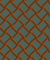 Vintage Trellis Wallpaper, Petrol