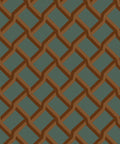 Vintage Trellis Wallpaper, Petrol