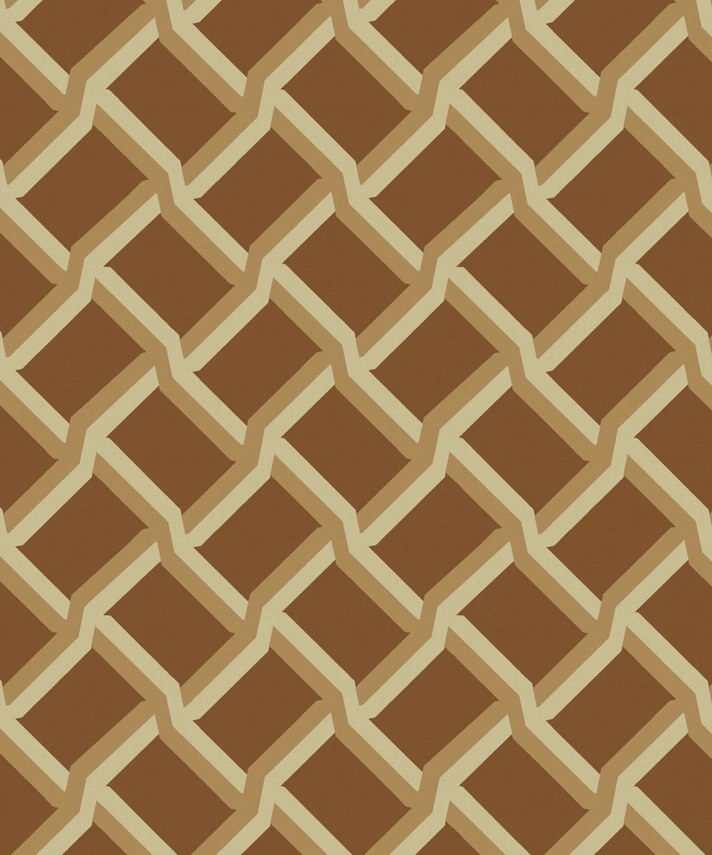 Vintage Trellis Wallpaper, Tan