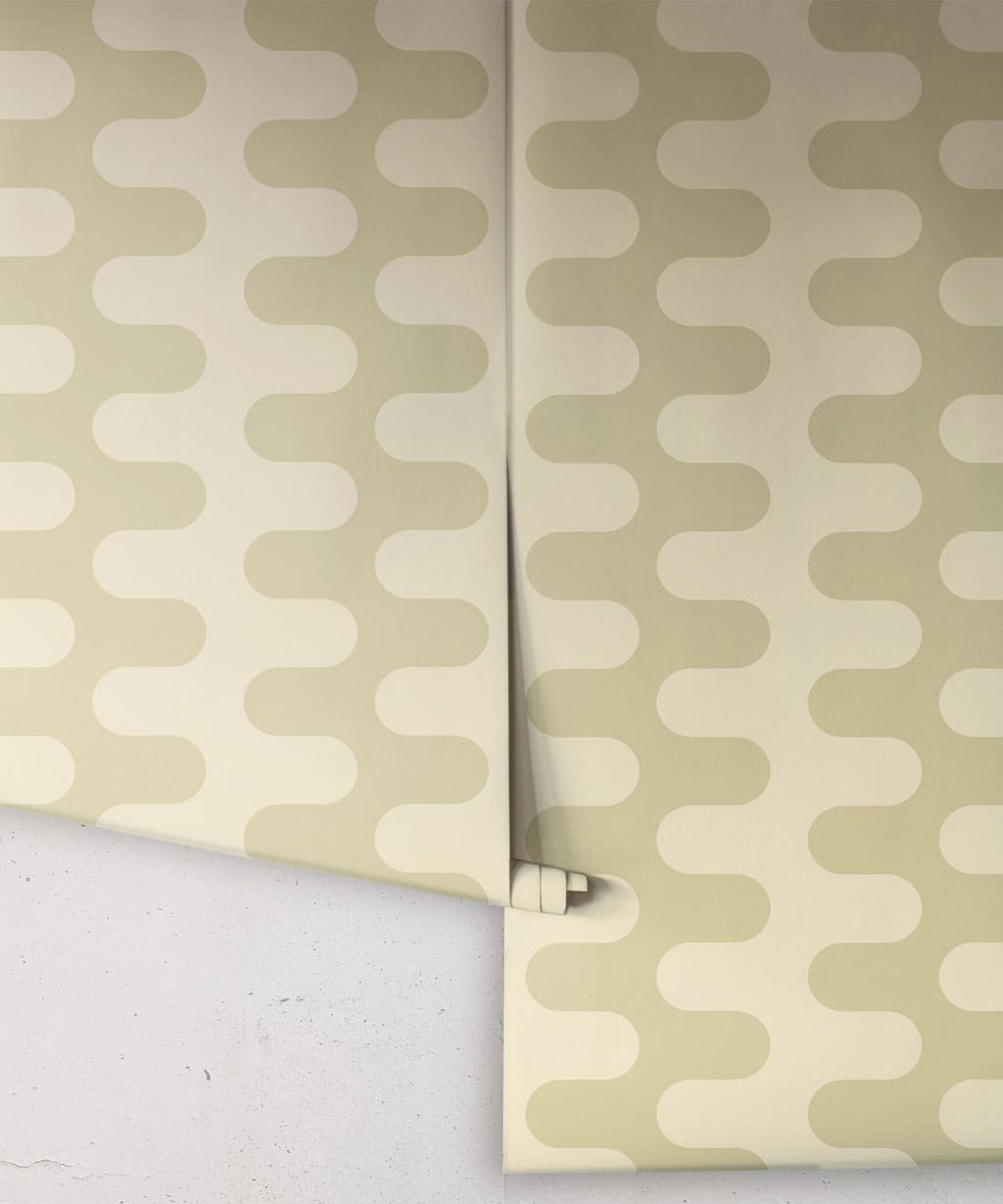 Wave Wallpaper, Pistachio