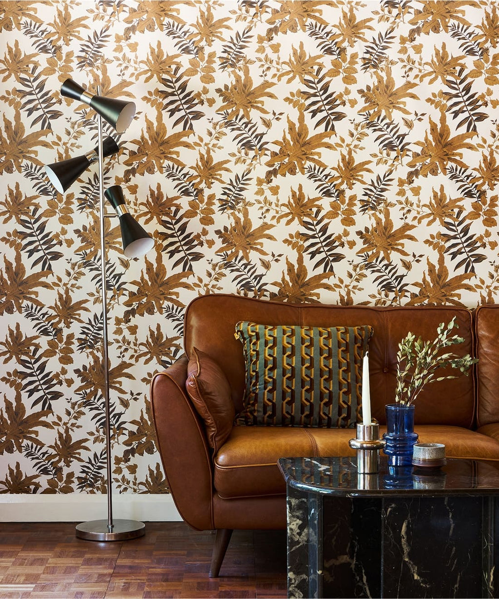 Follywood Foliage Wallpaper, Tobacco