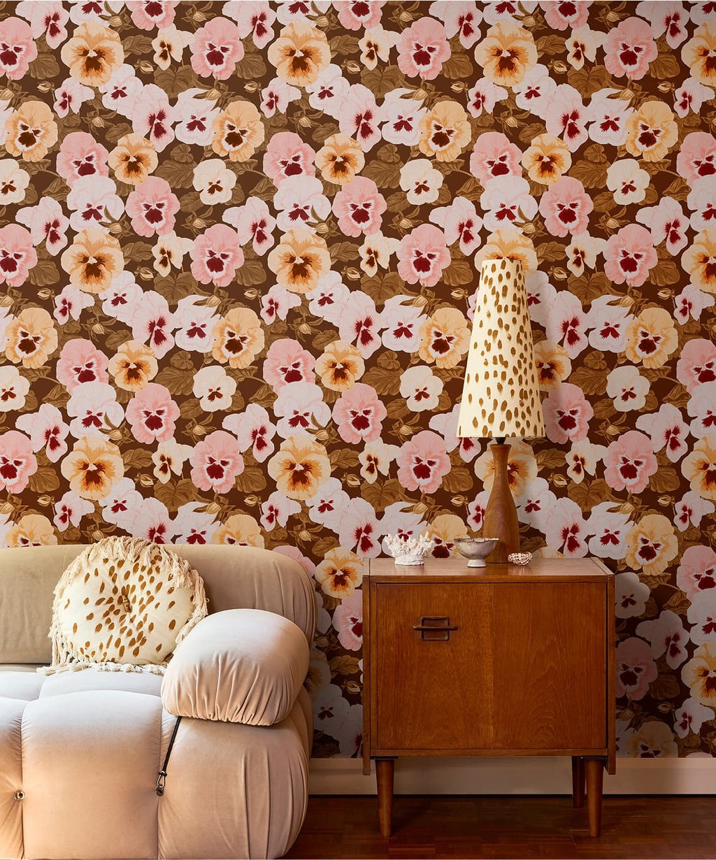 Big Pansy Wallpaper, Tobacco