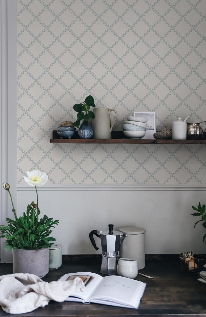 Trellis, Misty Blue