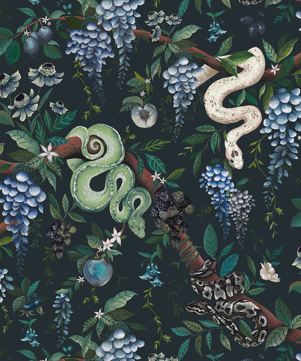 Snake Charmer Wallpaper, Lagoon