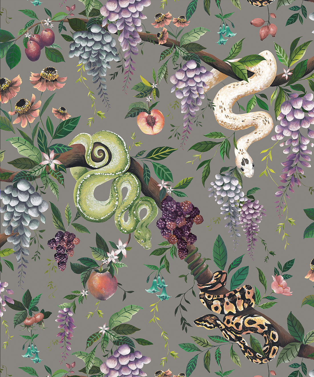 Snake Charmer Wallpaper, Stone
