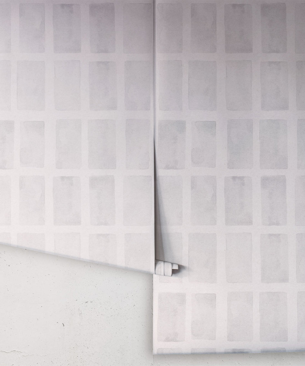 Barre Wallpaper, Grey White