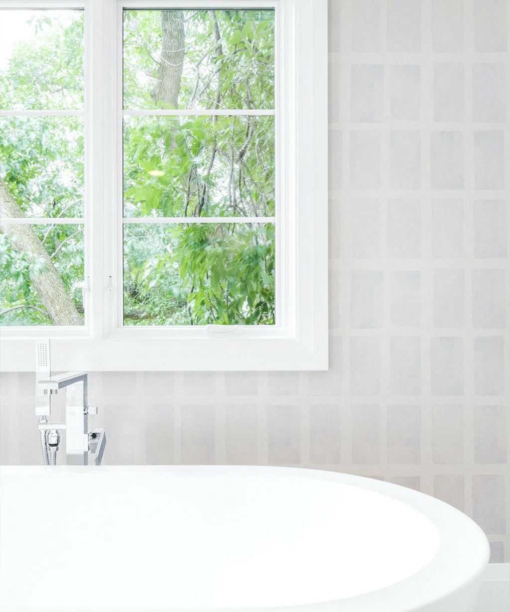 Barre Wallpaper, Grey White