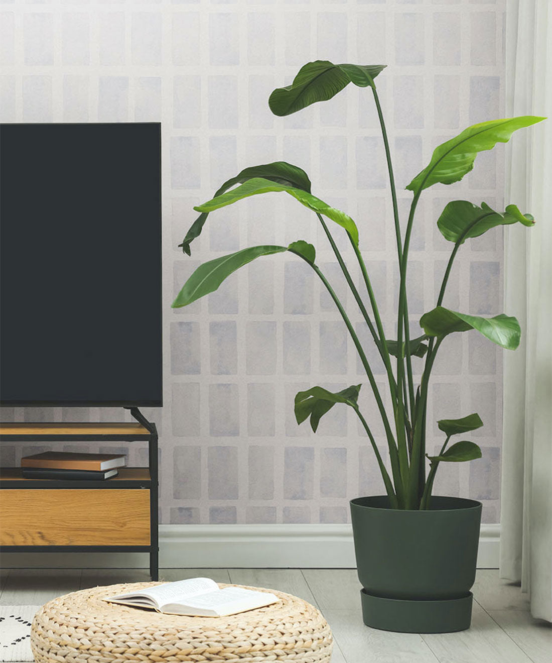 Barre Wallpaper, Grey White